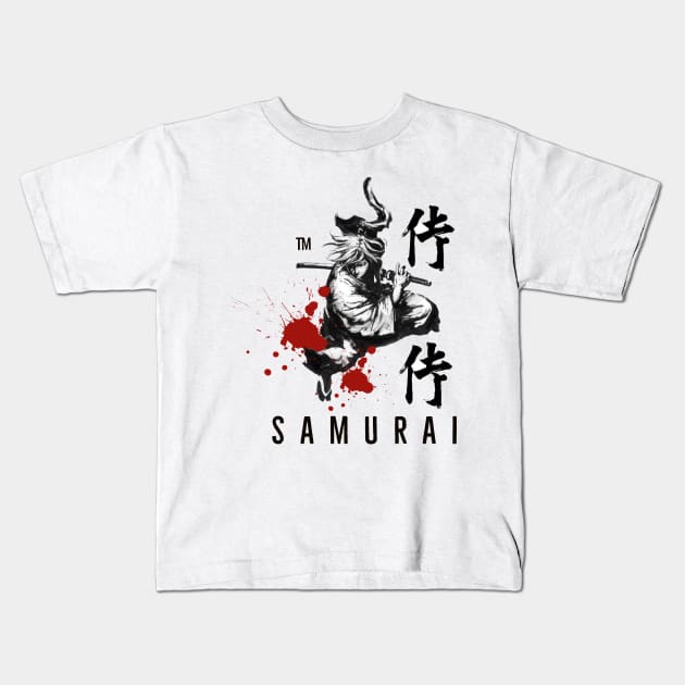 Ronin revenge Kids T-Shirt by Kanjiworldwide